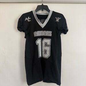 Black Raiders Jersey with Silver Details